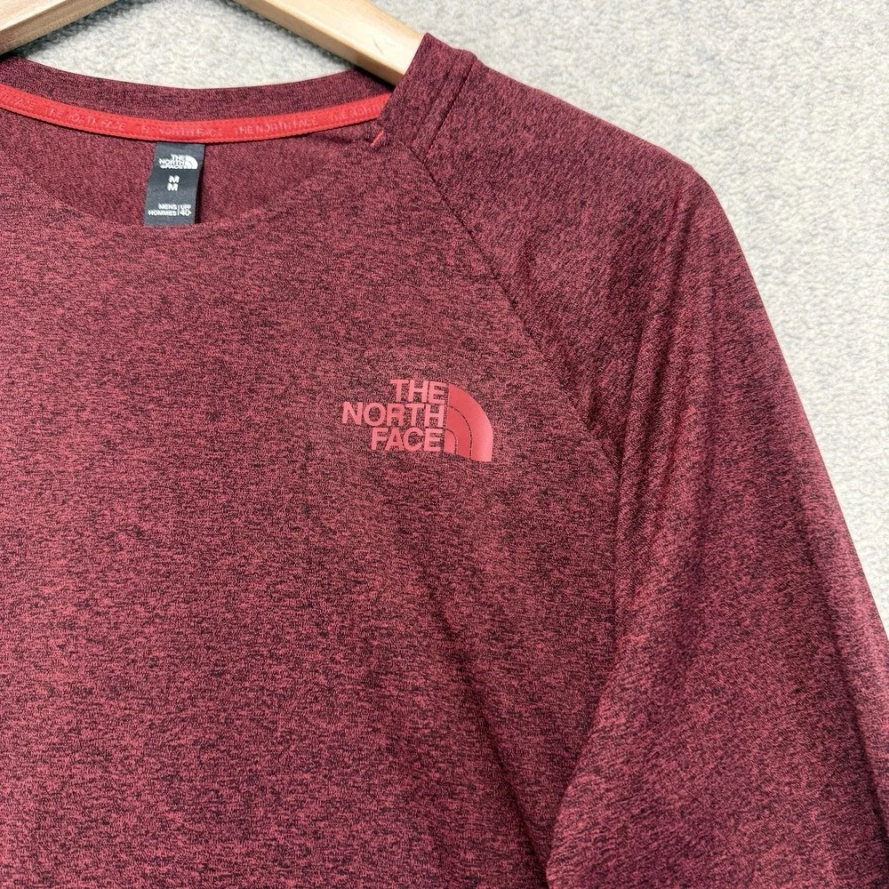 The North Face Men's FlashDry Long Sleeve Performance Shirt Red Heather